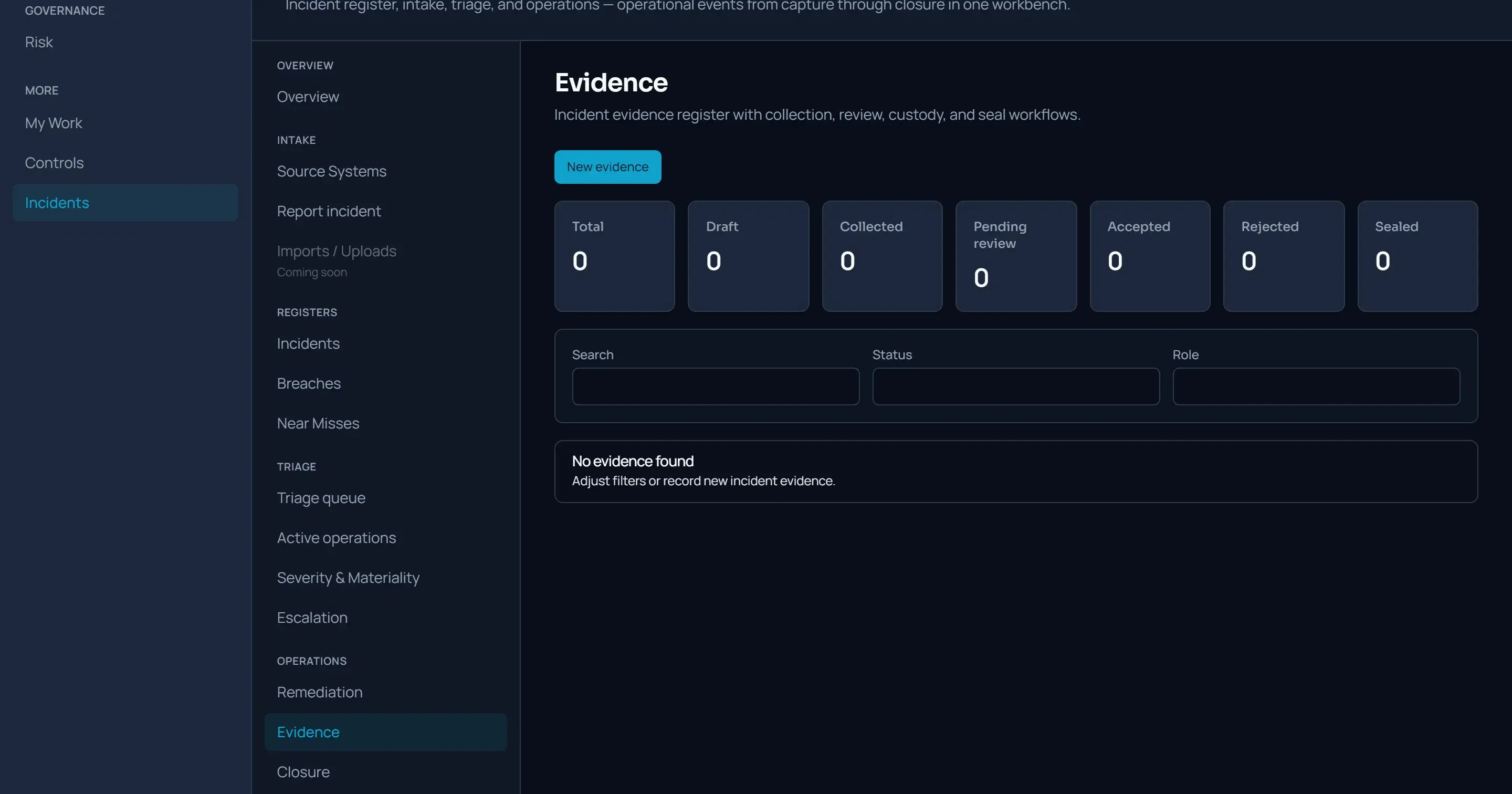 Evidence management
